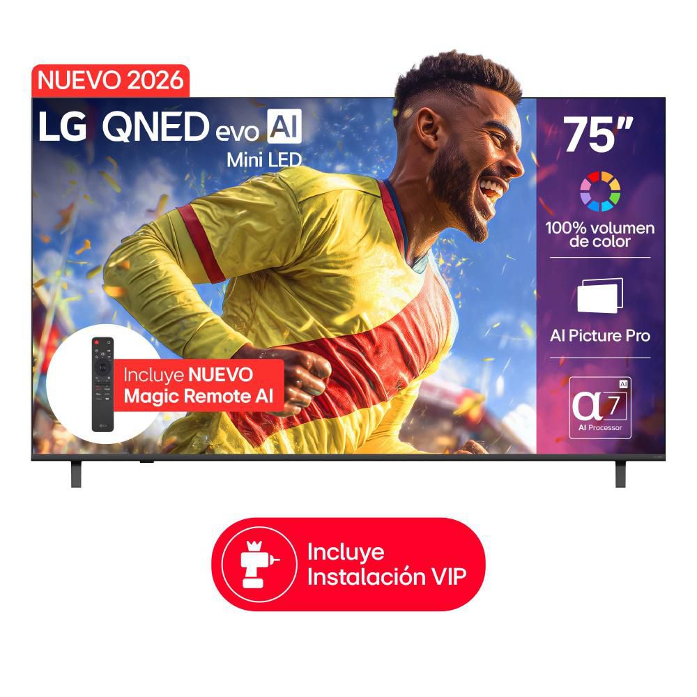 Televisor LG 75 pulgadas QNED Uhd4K Smart TV 75QNED80BSG img #1