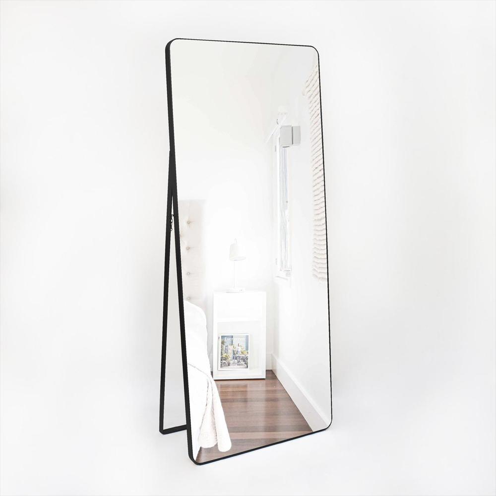 Espejo De Piso Tanger Negro 70X170cm Rectangular Con Marco Metálico img #1
