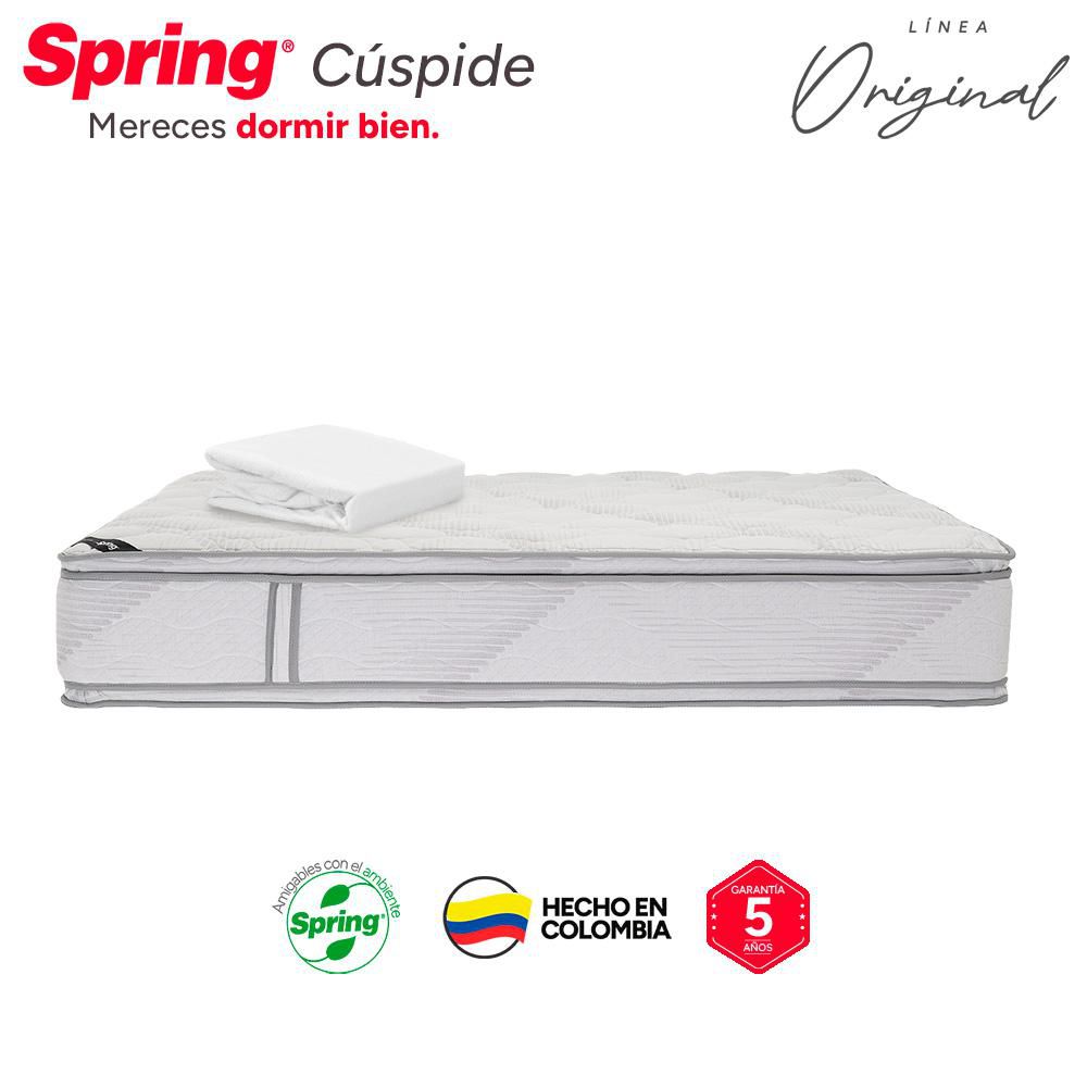 Colchón SPRING Doble (140 x 190 cm) CUSPIDE 140 + PROT Espumado Firme img #6