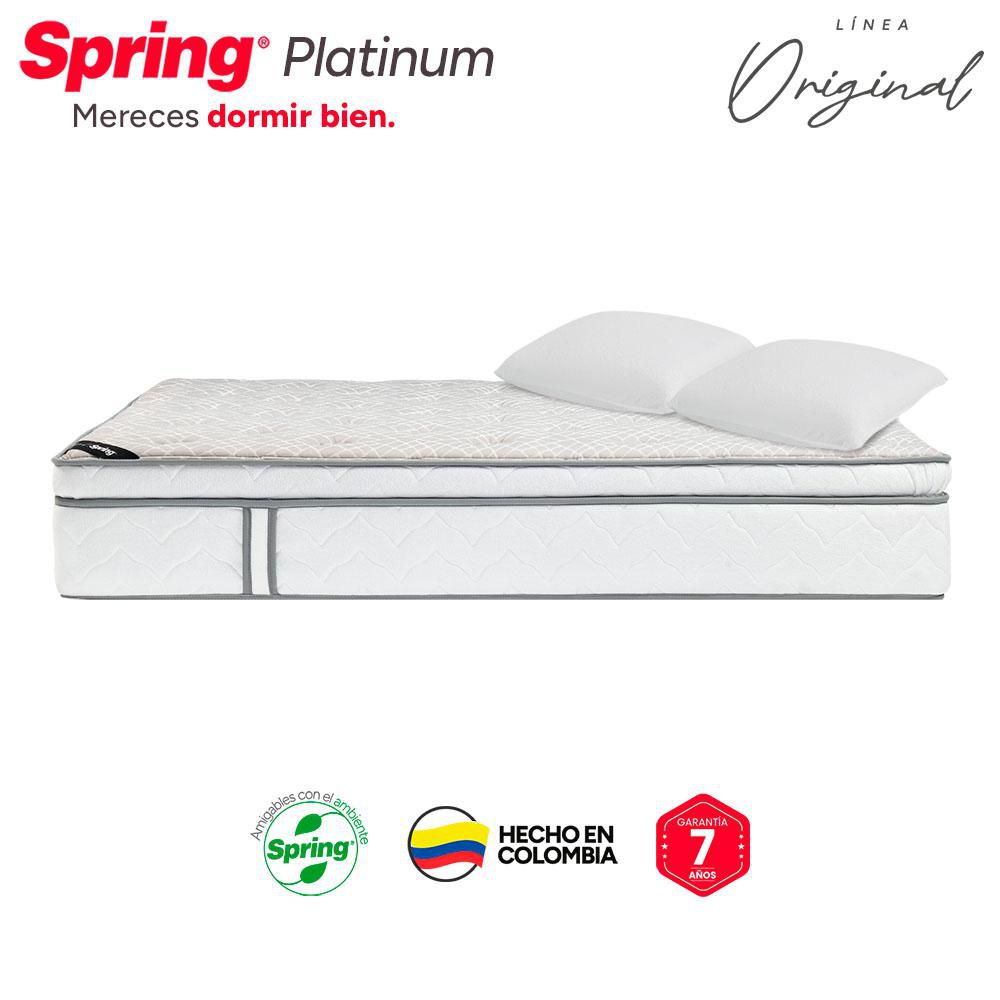 Colchón SPRING King (200 x 200 cm) PLATINO 200 + ALM REL Resortado Semifirme img #6