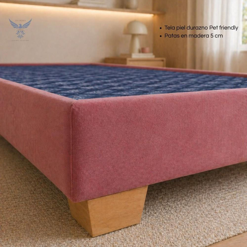 Base Cama 120X190 Rosa Pata Madera img #3