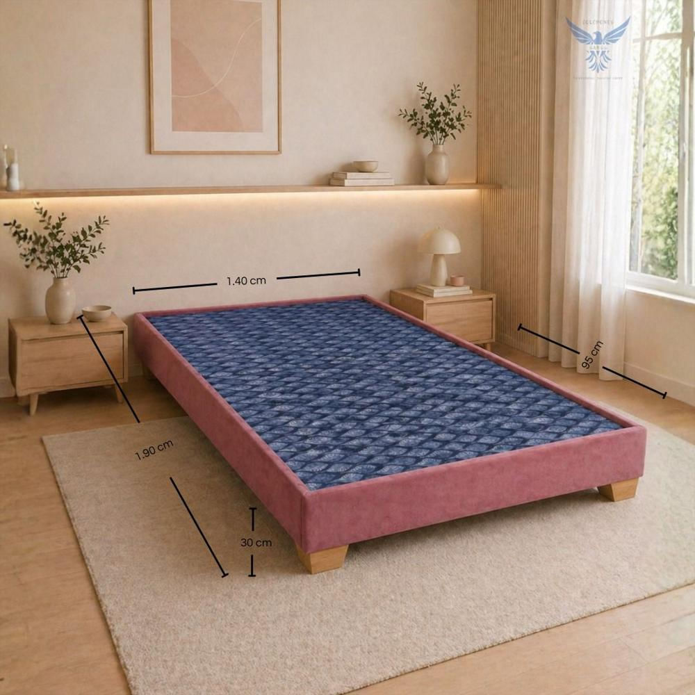 Base Cama 120X190 Rosa Pata Madera img #4