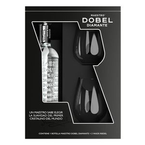 Tequila MAESTRO DOBEL Maestro Diamante 2 Vaso (3 und)