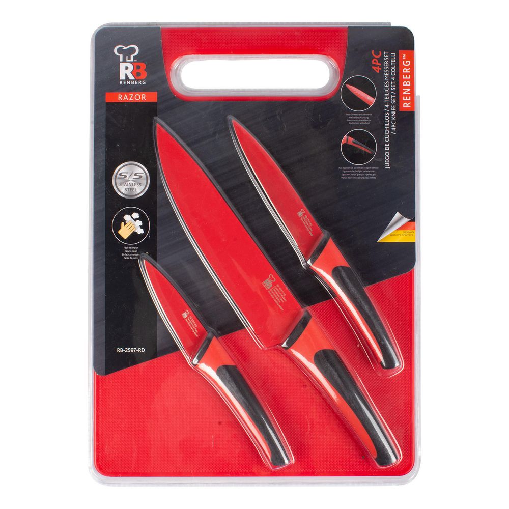 Setx4 Cuchillos Acer.Inox Ant BERGNER RB2597RD img #1