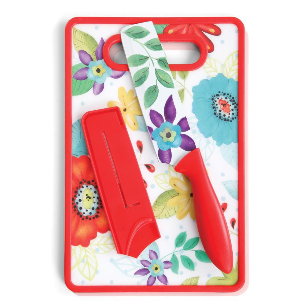 Set Cuchillo + Tabla Roja GIBSON 112064.03 img #1