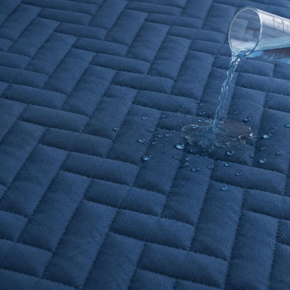 Protector De Colchón Impermeable Premium: Protección Total, Suavidad Y Frescura Azul Oscuro Doble img #1