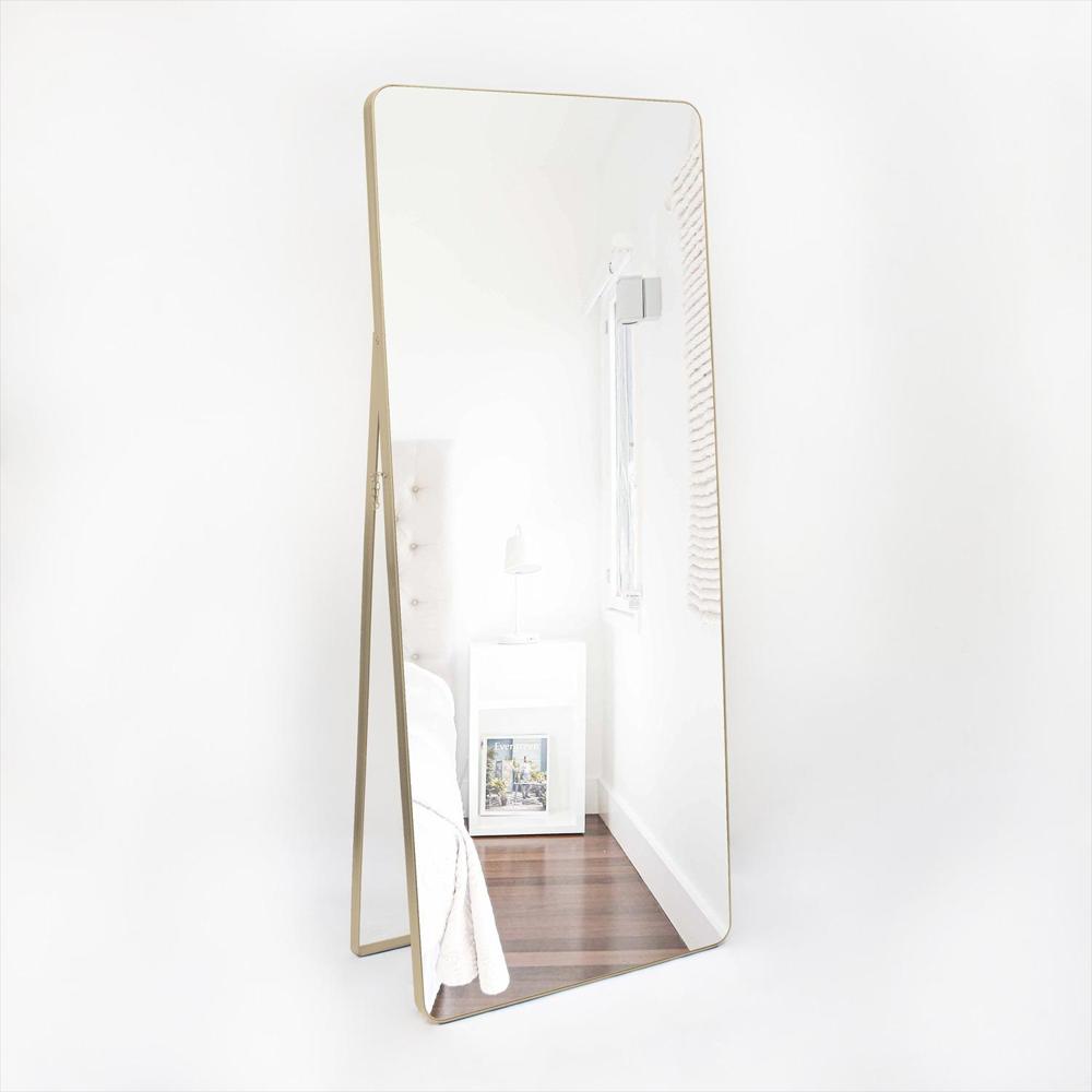 Espejo De Piso Tanger Dorado 80X180cm Rectangular Con Marco Metálico img #1
