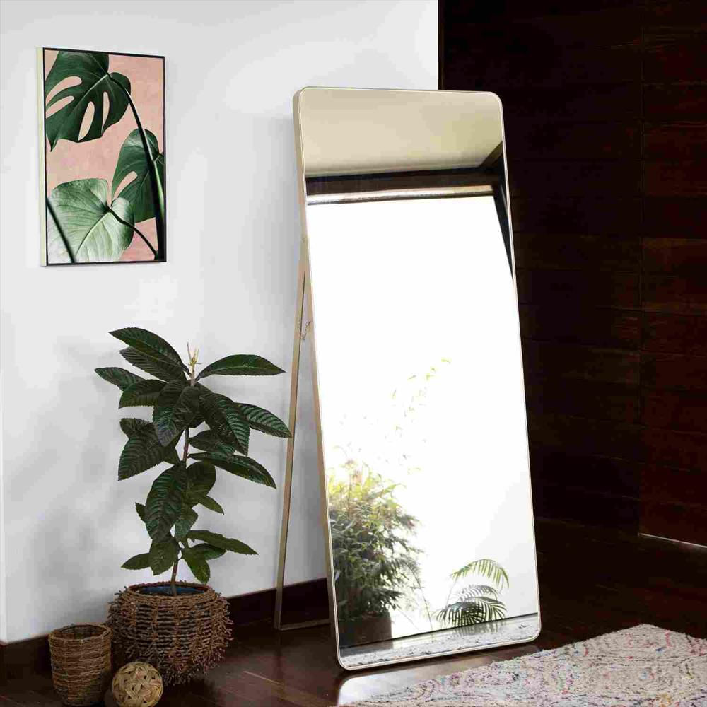 Espejo De Piso Tanger Dorado 80X180cm Rectangular Con Marco Metálico img #2
