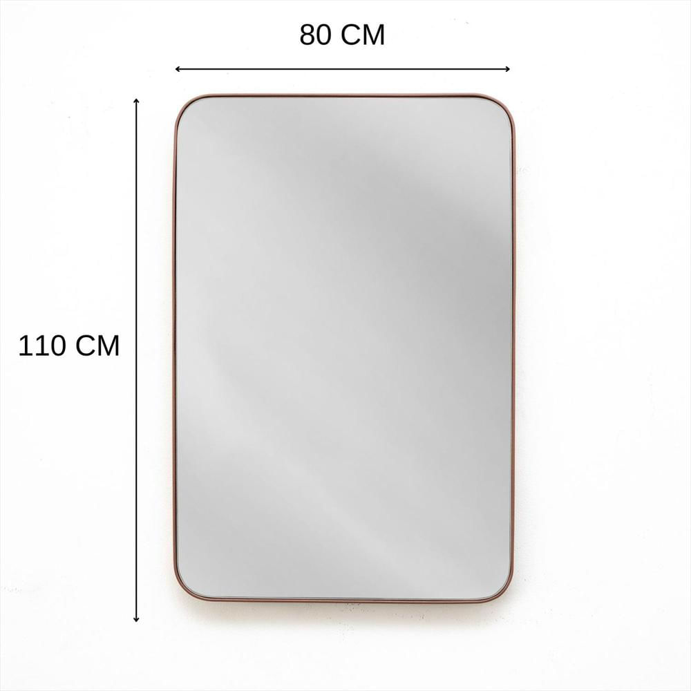 Espejo De Pared Salamanca Cobre 80X110cm Rectangular Con Marco Metalico img #4
