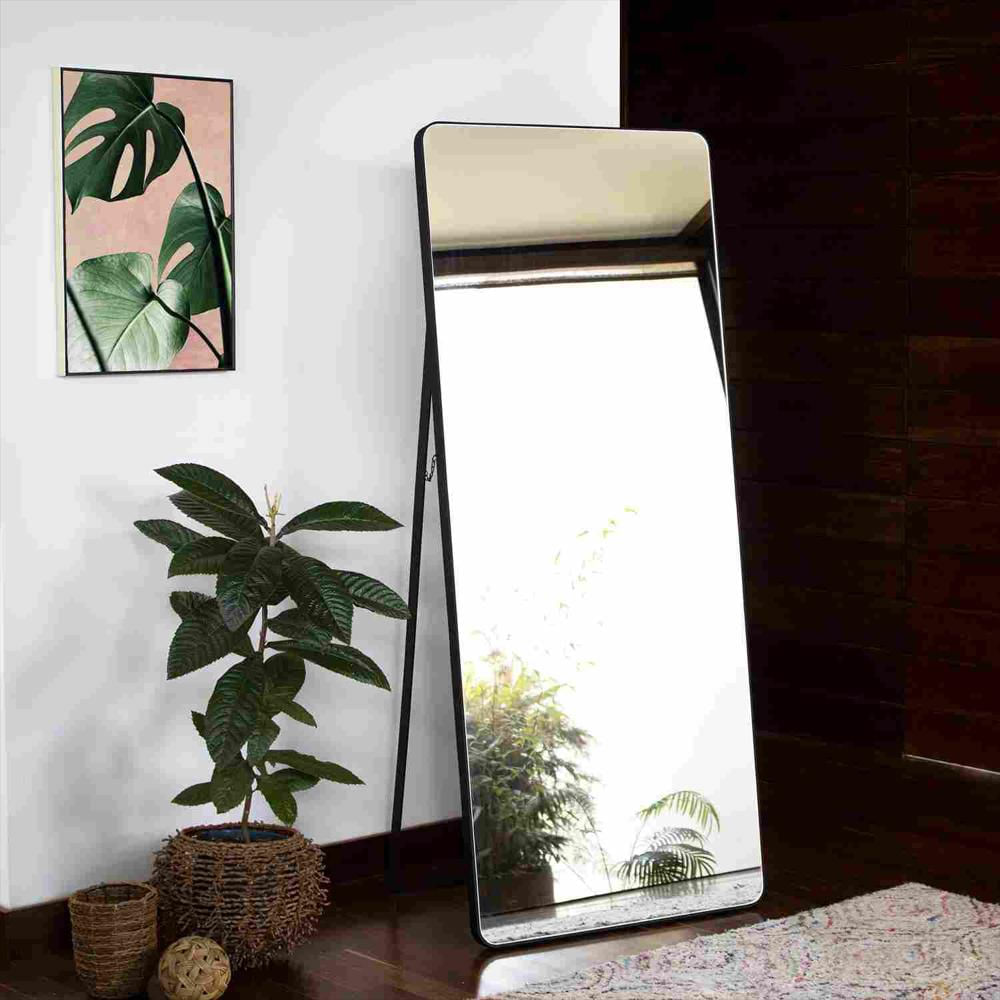 Espejo De Piso Tanger Negro 80X180cm Rectangular Con Marco Metálico img #2