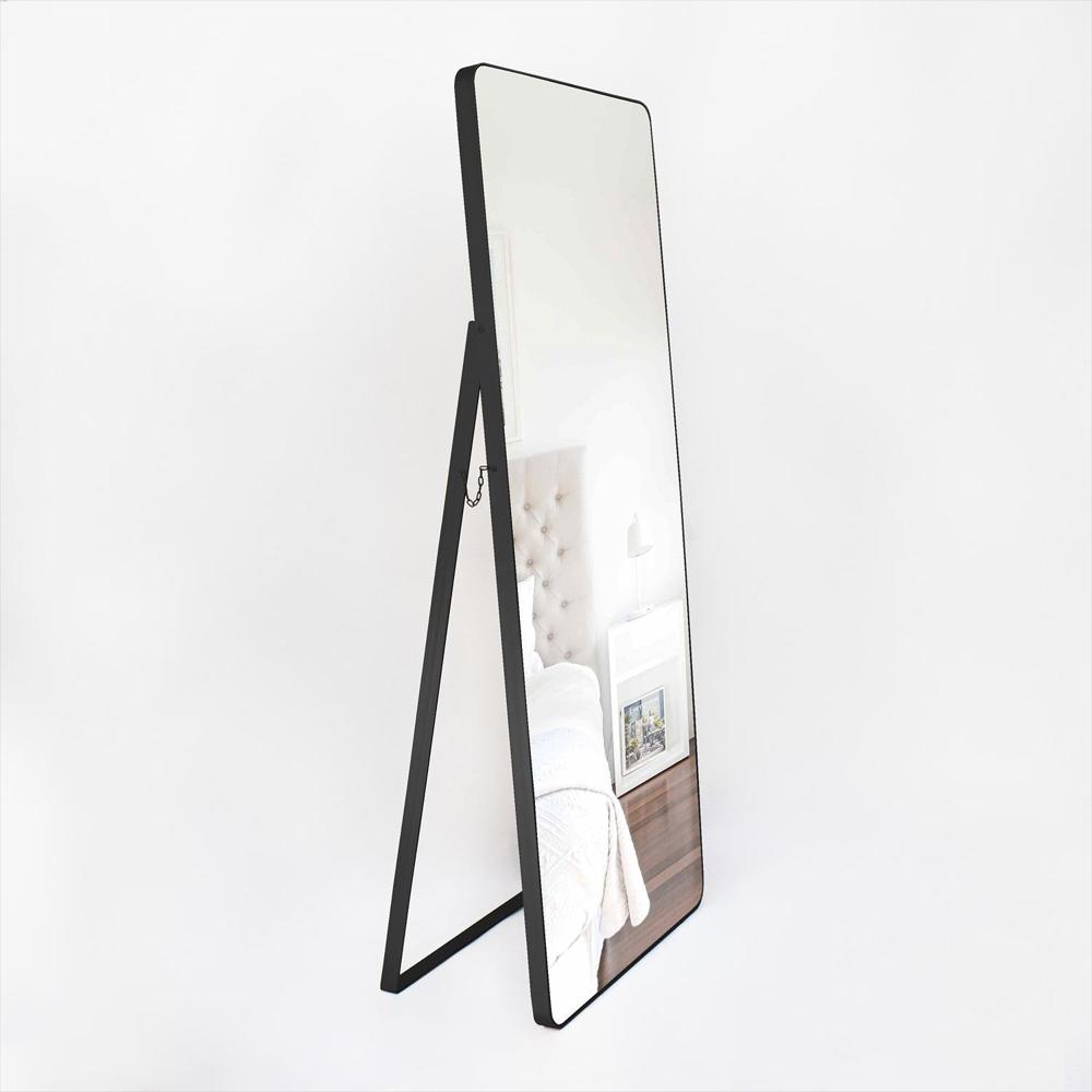 Espejo De Piso Tanger Negro 80X180cm Rectangular Con Marco Metálico img #3