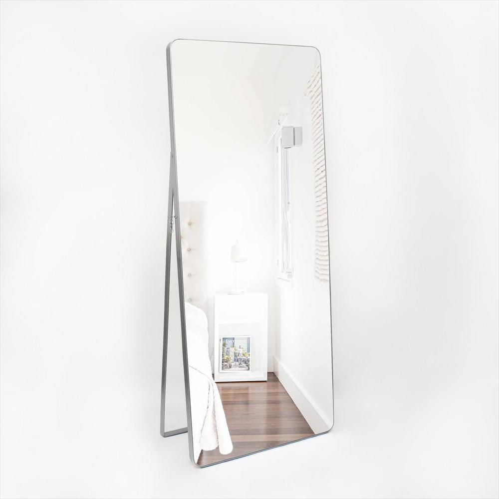 Espejo De Piso Tanger Plata 70X170cm Rectangular Con Marco Metálico img #1