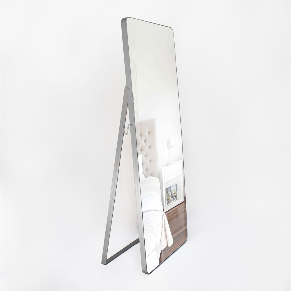 Espejo De Piso Tanger Plata 70X170cm Rectangular Con Marco Metálico img #3