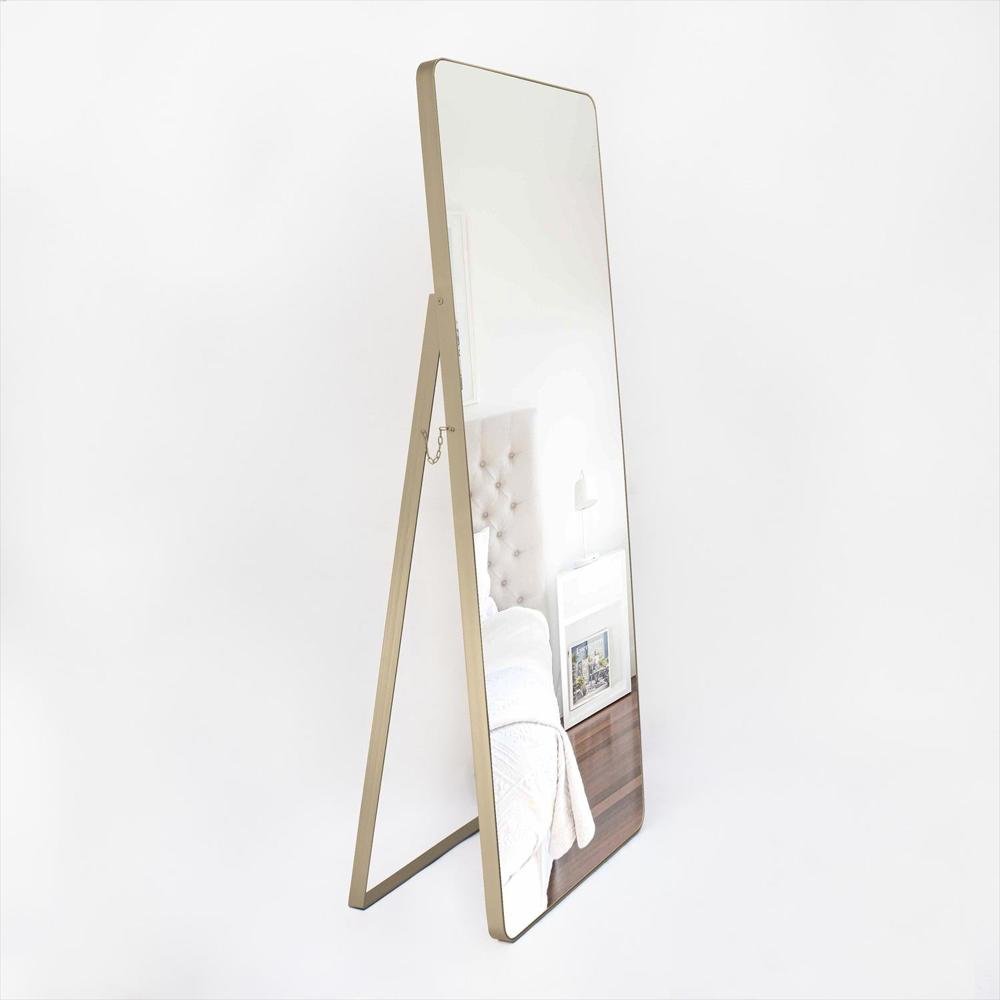 Espejo De Piso Tanger Dorado 70X170cm Rectangular Con Marco Metálico img #3
