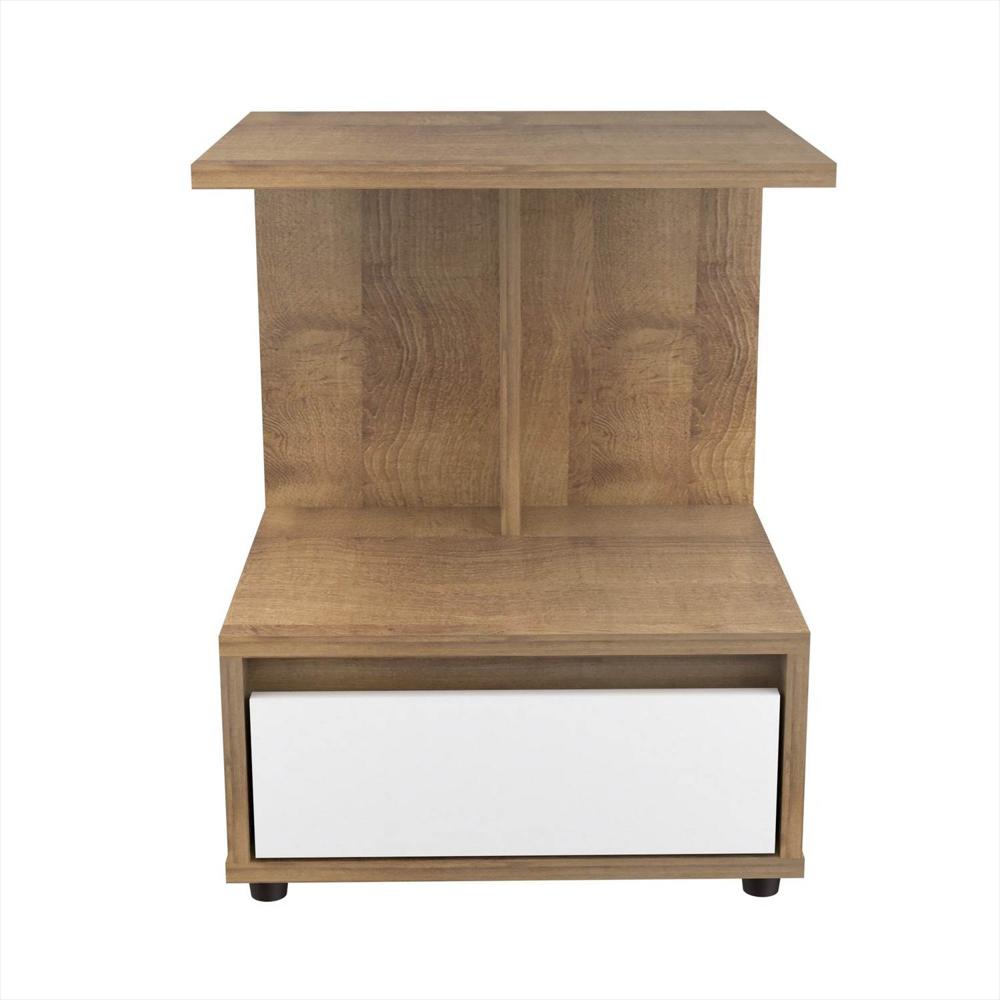 Mesa De Noche Amaretto 40X52cm Con Un Cajón Y Con Un Compartimiento img #1