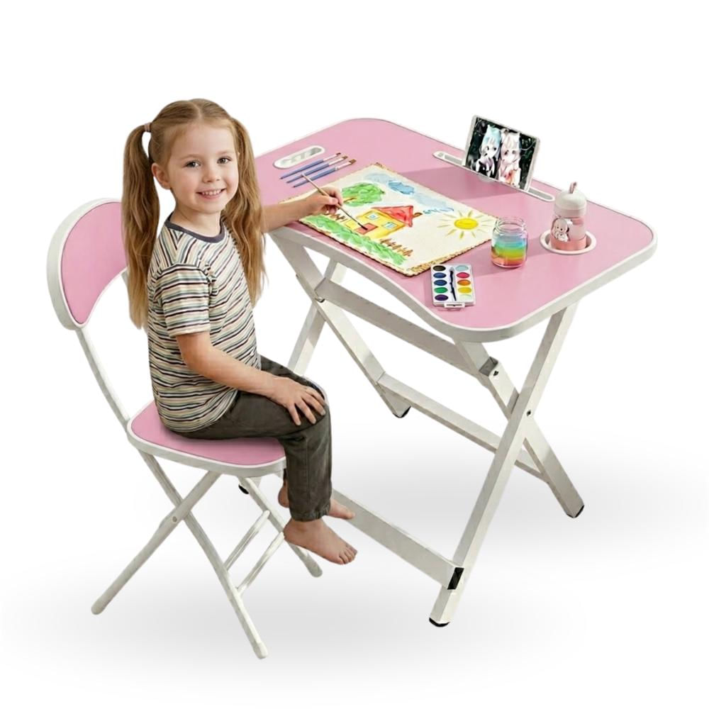 Mesa Escritorio Plegable Pupitre Niños Multifuncional+Silla B img #1