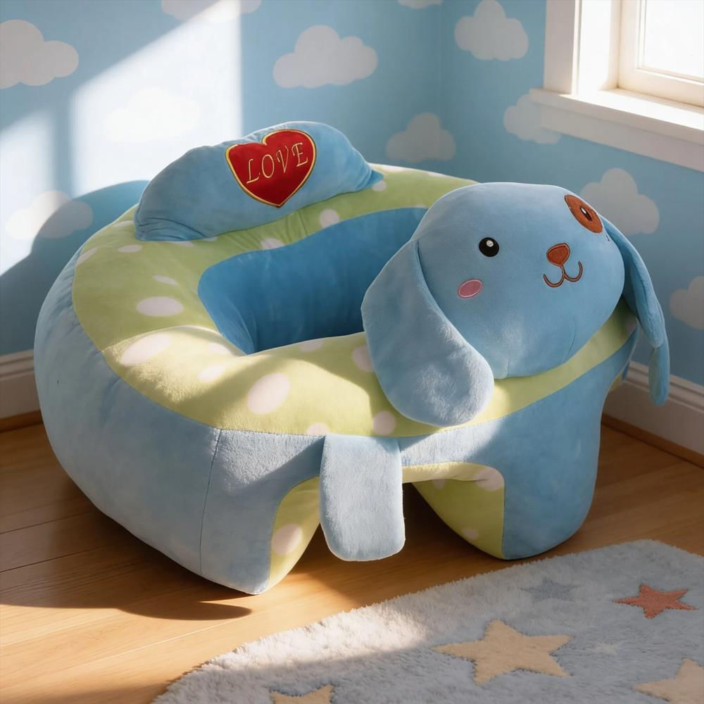 Cojin Sillon Para Sentar Al Bebe Estilo Azul Perrito img #4