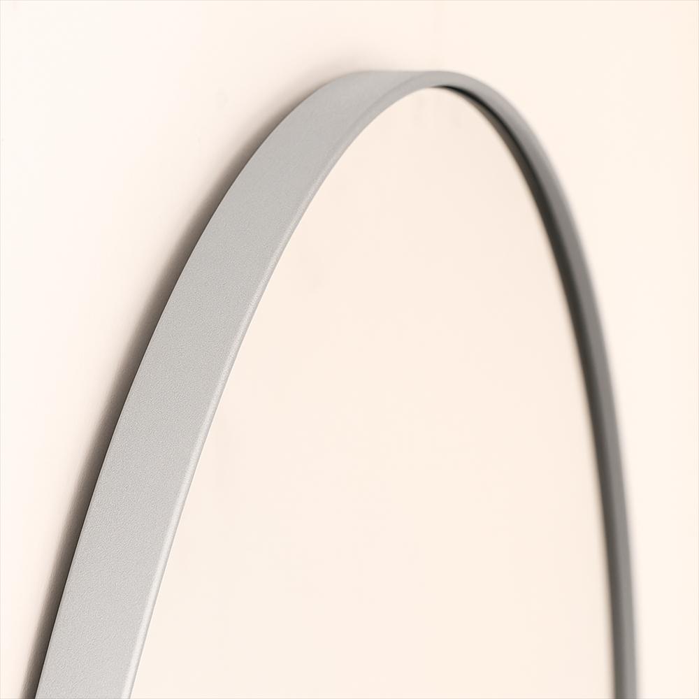 Espejo De Pared Plata 80X80cm Redondo Con Marco Metalico img #5