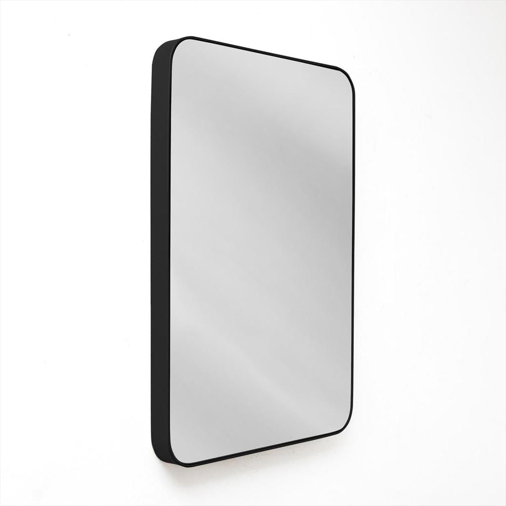 Espejo De Pared Salamanca Negro 80X110cm Rectangular Con Marco Metalico img #3
