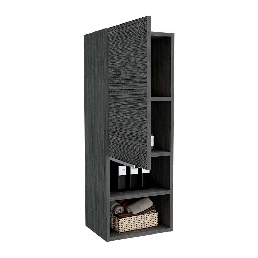 Gabinete De Baño Rectangular Mila Roble Gris 30X30cm Sin Espejo Y Con Una Puerta img #2