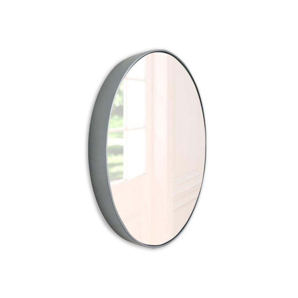 Espejo De Pared Plata 60X60cm Redondo Con Marco Metalico img #2