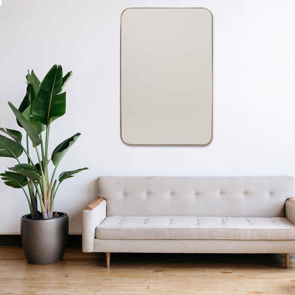 Espejo De Pared Salamanca Dorado 80X110cm Rectangular Con Marco Metalico img #2