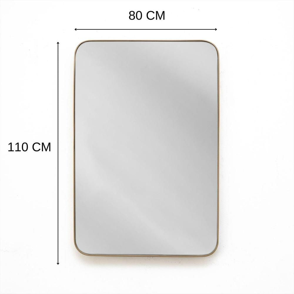 Espejo De Pared Salamanca Dorado 80X110cm Rectangular Con Marco Metalico img #4