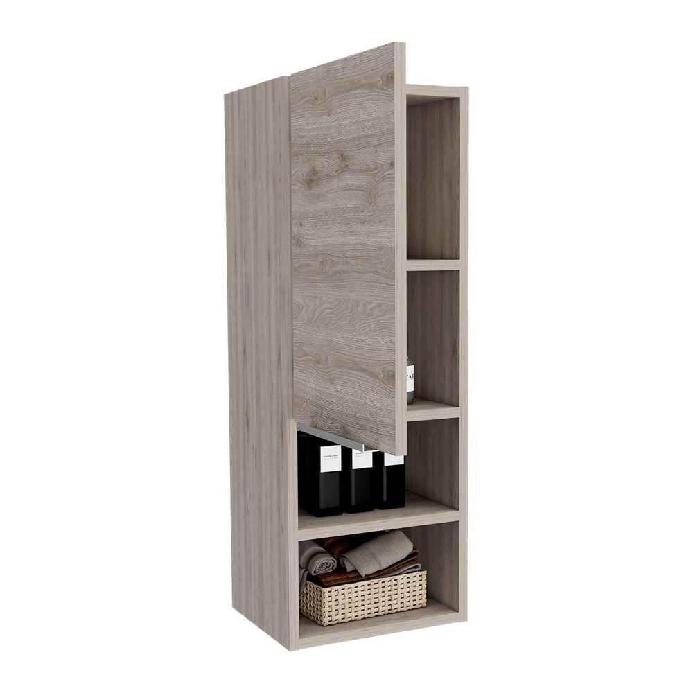 Gabinete De Baño Rectangular Mila Ceniza 30X30cm Sin Espejo Y Con Una Puerta img #2