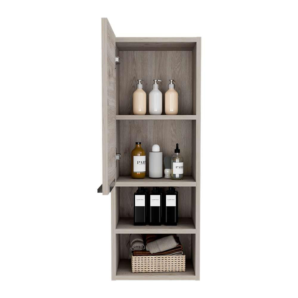 Gabinete De Baño Rectangular Mila Ceniza 30X30cm Sin Espejo Y Con Una Puerta img #3