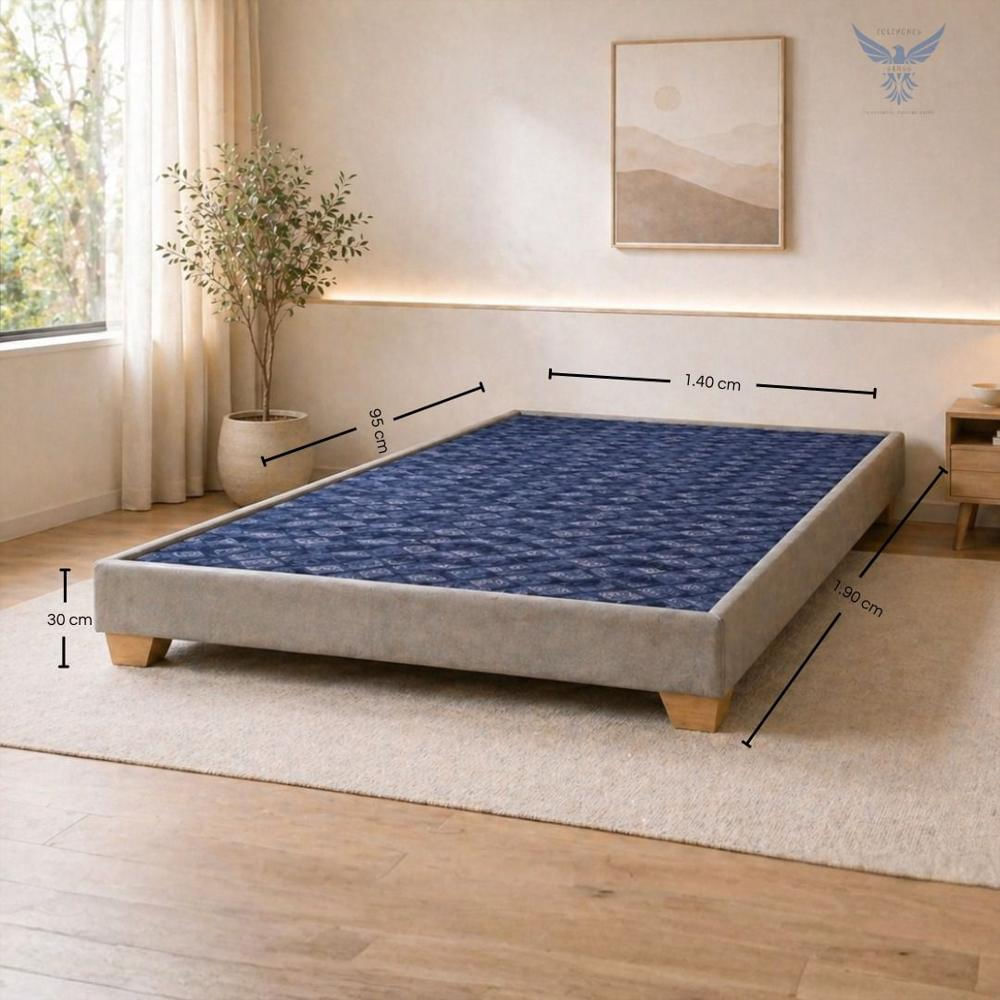 Base Cama 140X190 Gris Pata Madera img #4