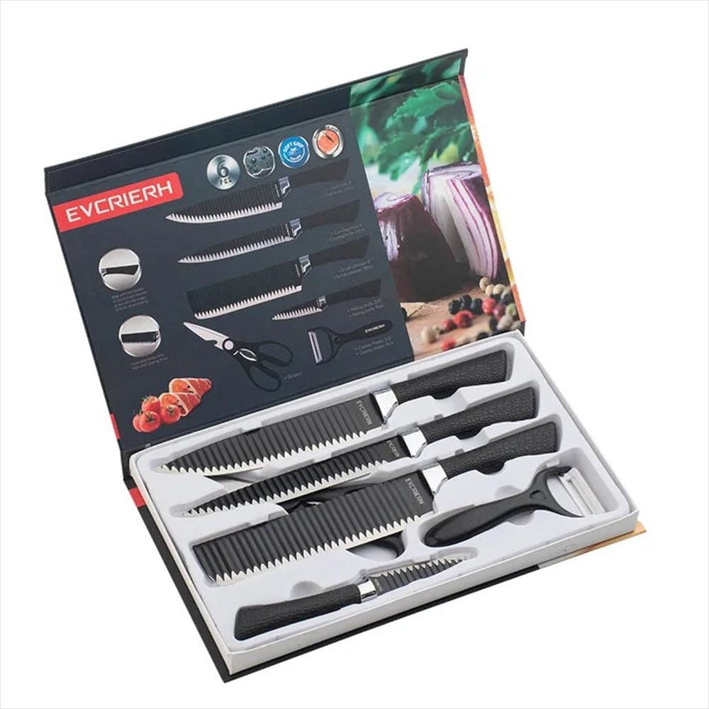 Set Cuchillos Cocina 6 Piezas Profesionales Mango Ergonomico Acero Inox img #5