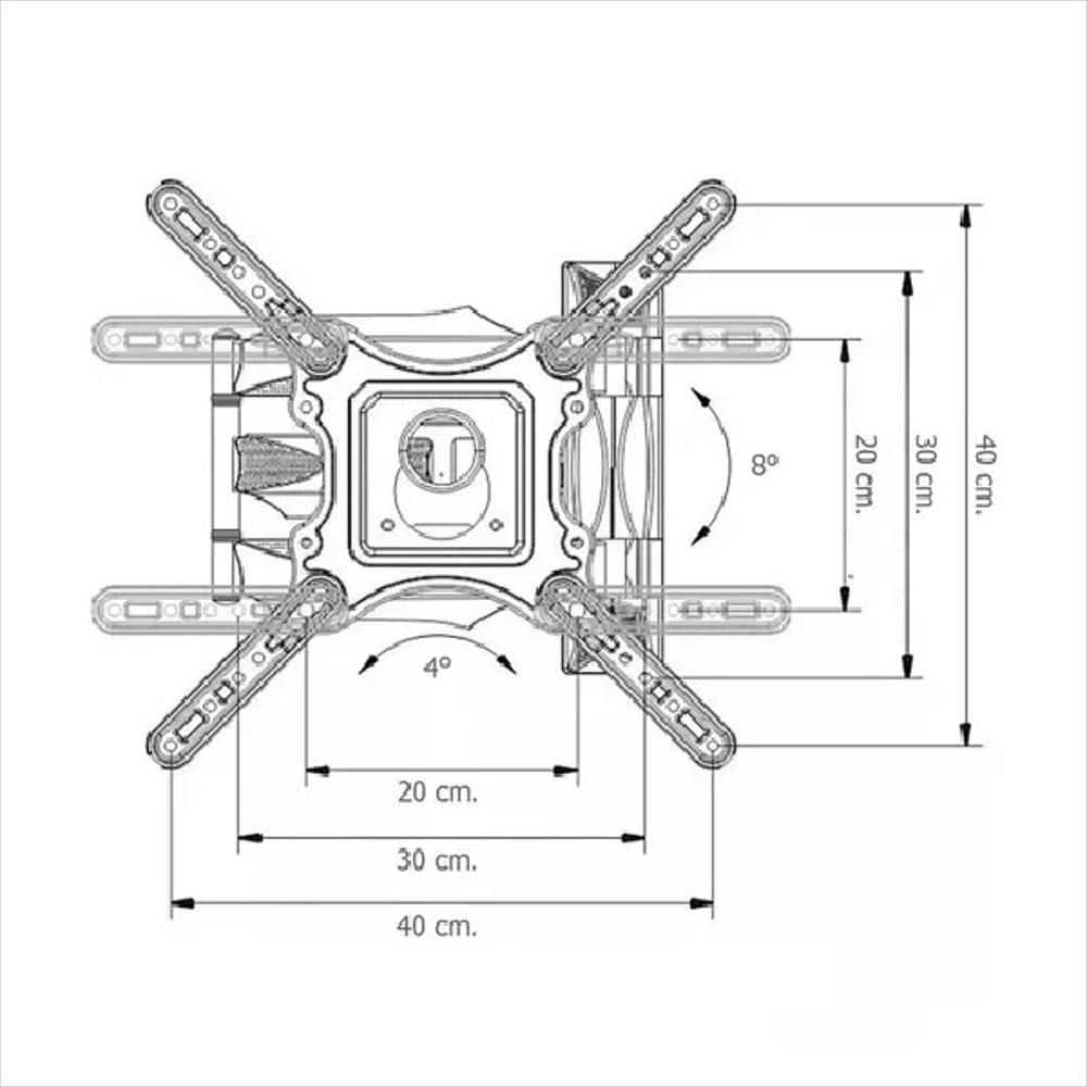 Soporte Movil Para Televisor De 32 A 60 Pulgadas Brazo Ajustable P4 img #5