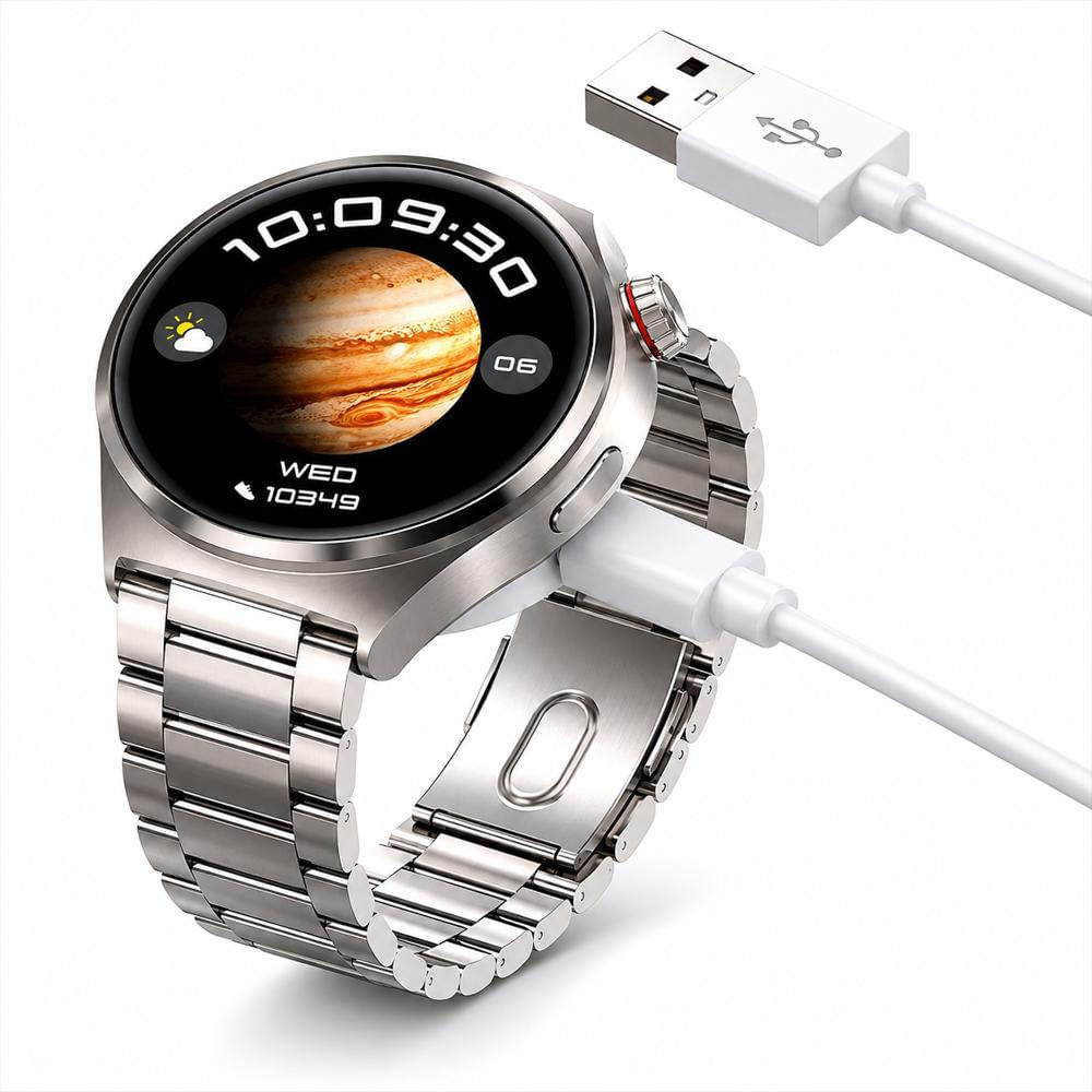 Smartwatch K700 Redondo Bluetooth Llamadas Deporte Doble Manilla Hd Plateado img #4