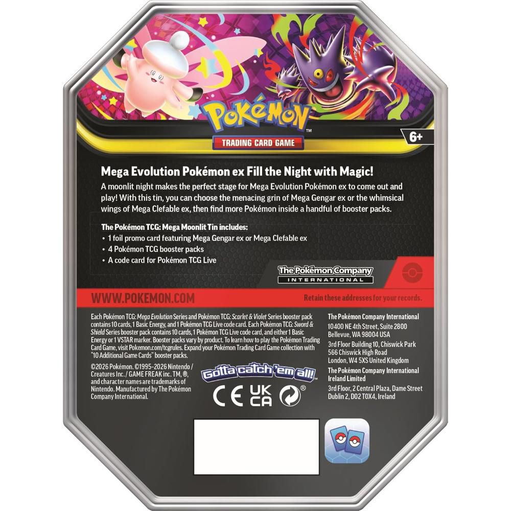 CARTAS MEGA MOONLIT TIN  ENG POKEMON img #3