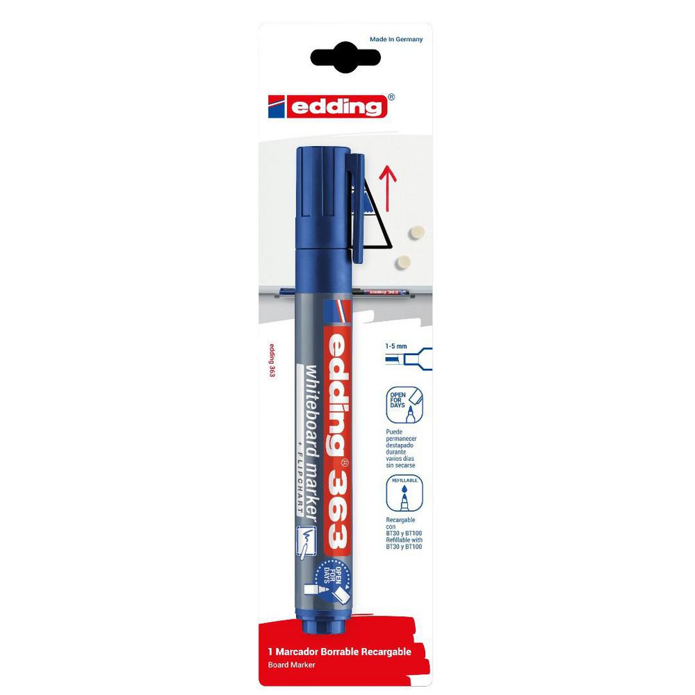 Marcador Tablero363 Recargable Azul EDDING img #1