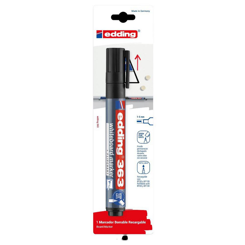 Marcador Tablero363 Recargable Negro EDDING img #1