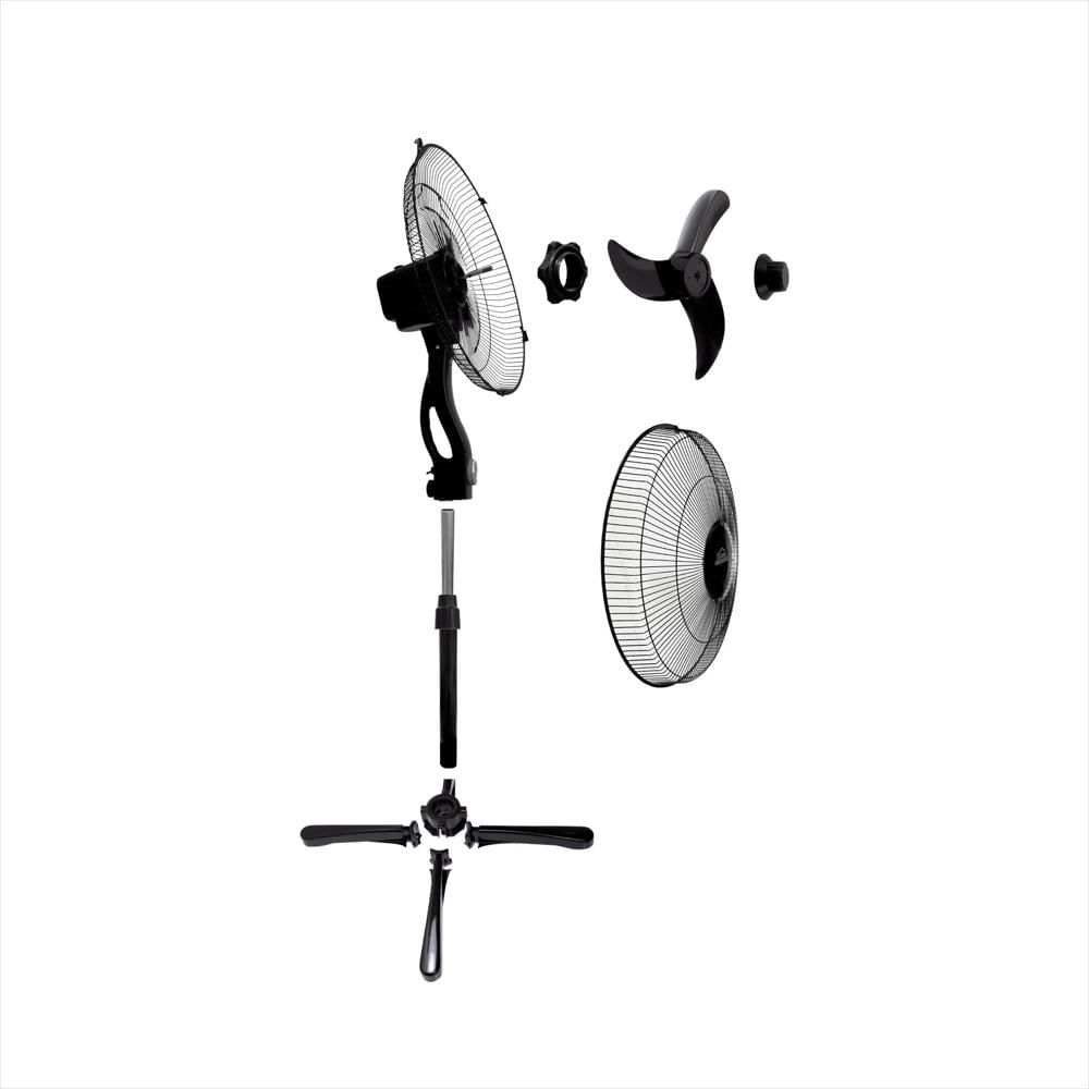 Ventilador De Pedestal, Negro, 3 Aspas img #1