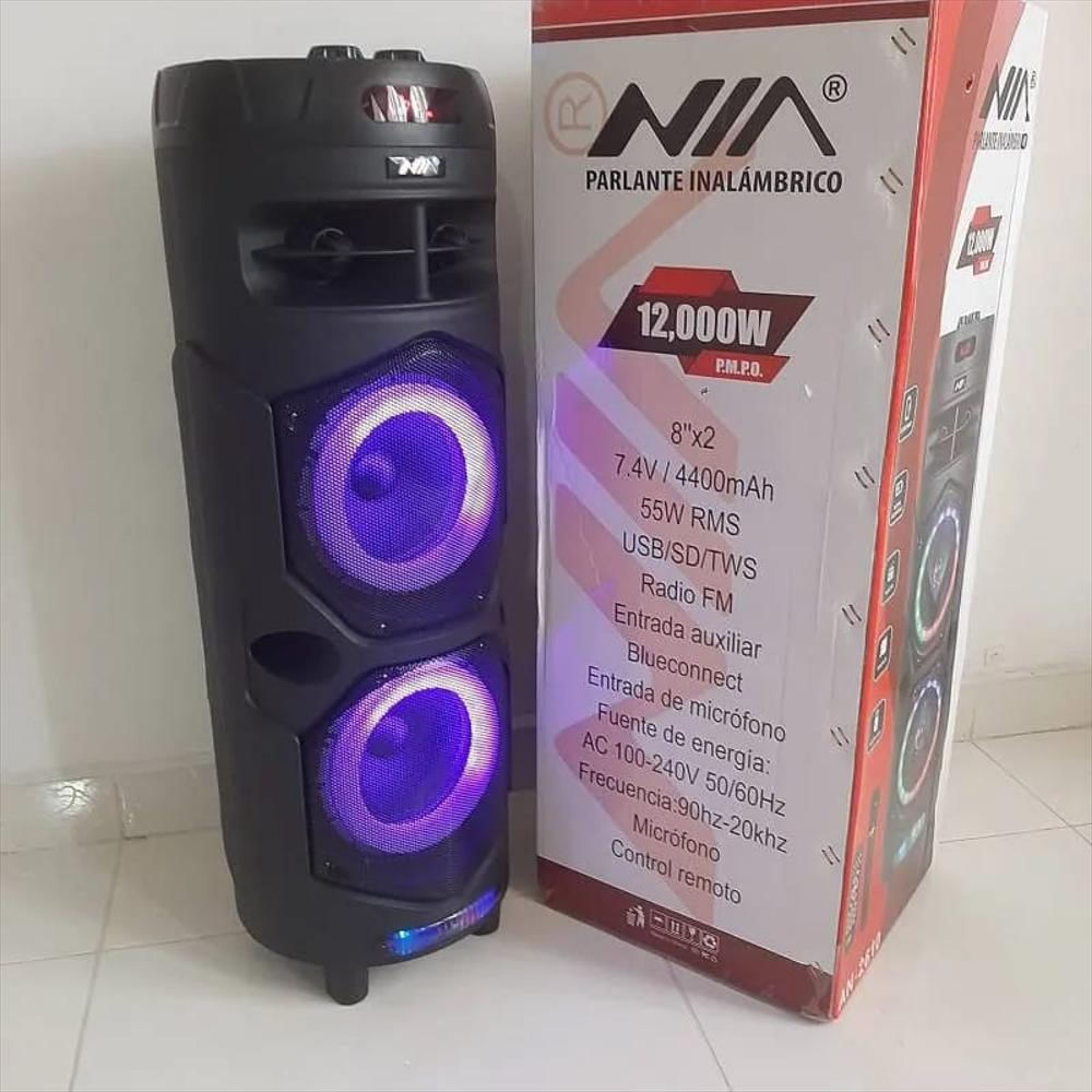 Torre De Sonido Original Nia 2610 Recargable Micrófono Luces Leds Fm 12000W Bluetooth img #2