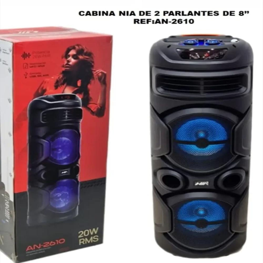 Torre De Sonido Original Nia 2610 Recargable Micrófono Luces Leds Fm 12000W Bluetooth img #4