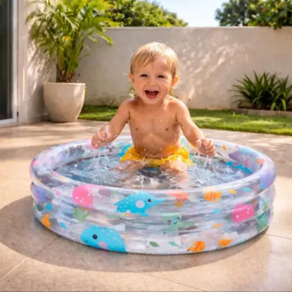 Piscina Inflable Para Bebé 61Cm Wet Set Infantil Peces img #2