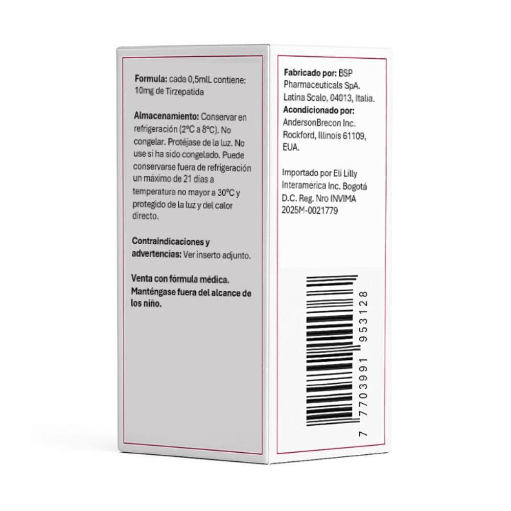 Mounjaro Tirzepatida 10Mg/.5Ml Sol Subcutanea Caj 1 Vi 1 Ml img #3