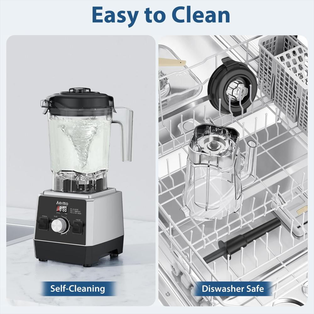 Licuadora Profesional Aeitto 1800W De 68 Oz Con 7 Programas Y Cuchillas De Acero img #3