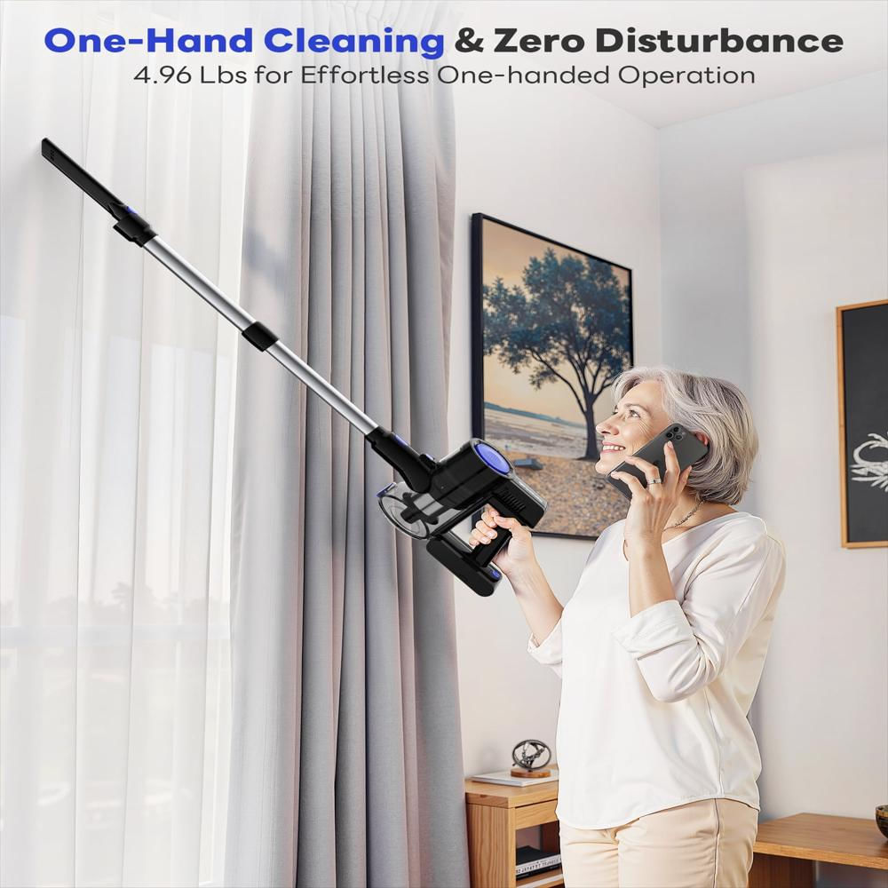 Aspiradora Vertical Inalámbrica Aeitto Con Pantalla Led Para Piso Duro img #2