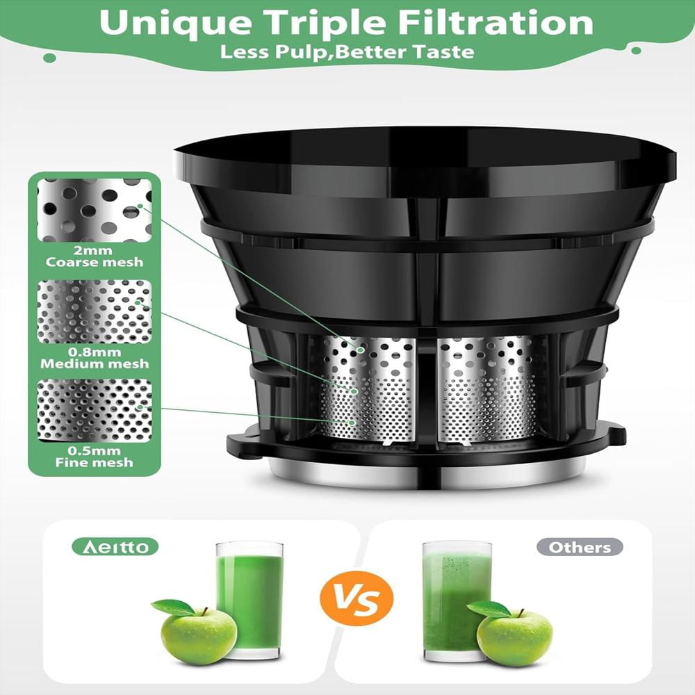 Extractor De Jugos Aeitto Max5 250W De 1.7 L Con Boca Ancha De 5.3 Pulgadas img #3