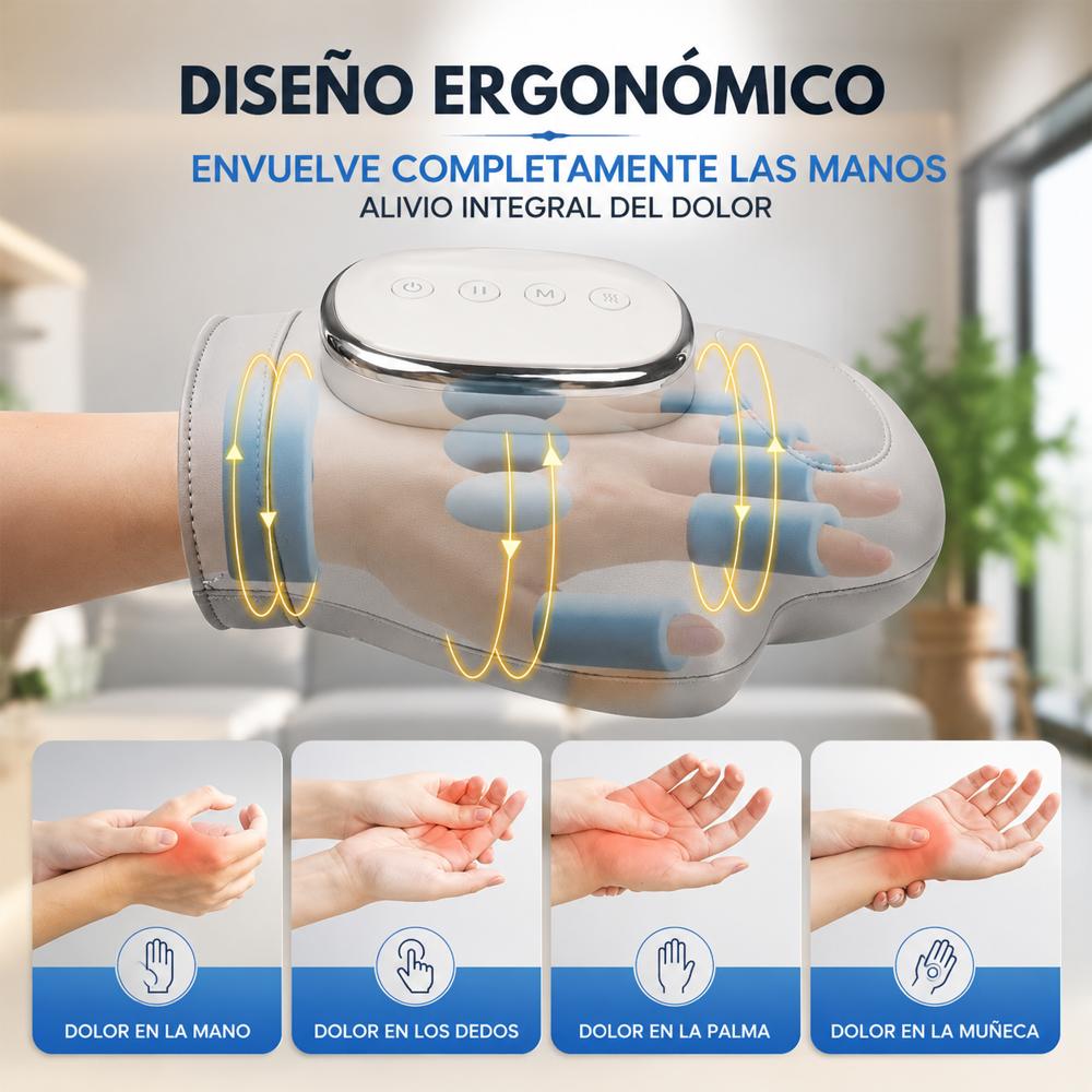 Masajeador De Manos Premium Con Calor Y Compresión Recargable img #2