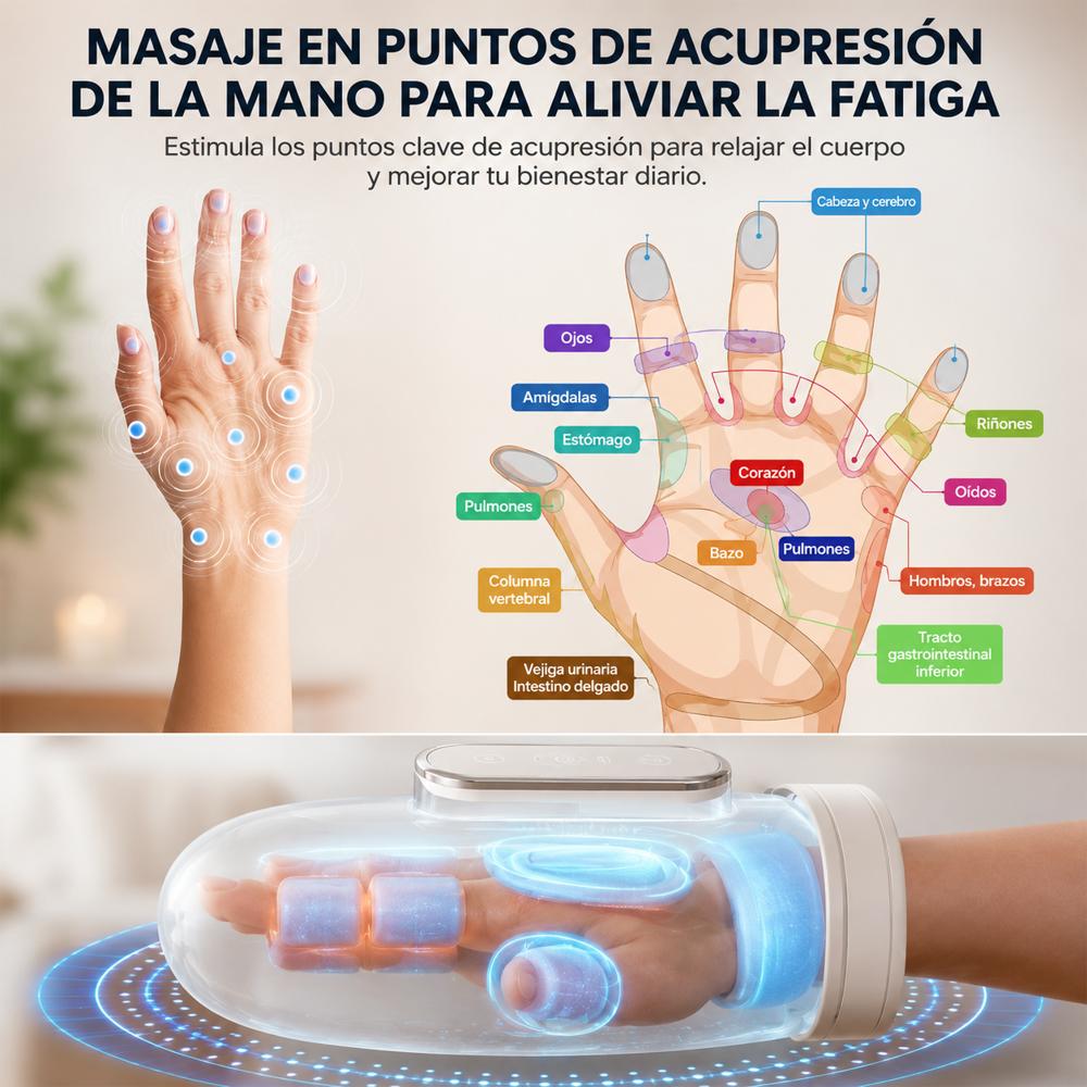 Masajeador De Manos Premium Con Calor Y Compresión Recargable img #4