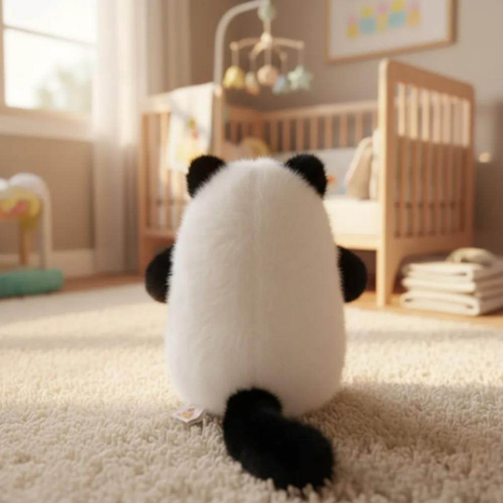 Peluche De Gato Adorable Blanco/Negro img #4