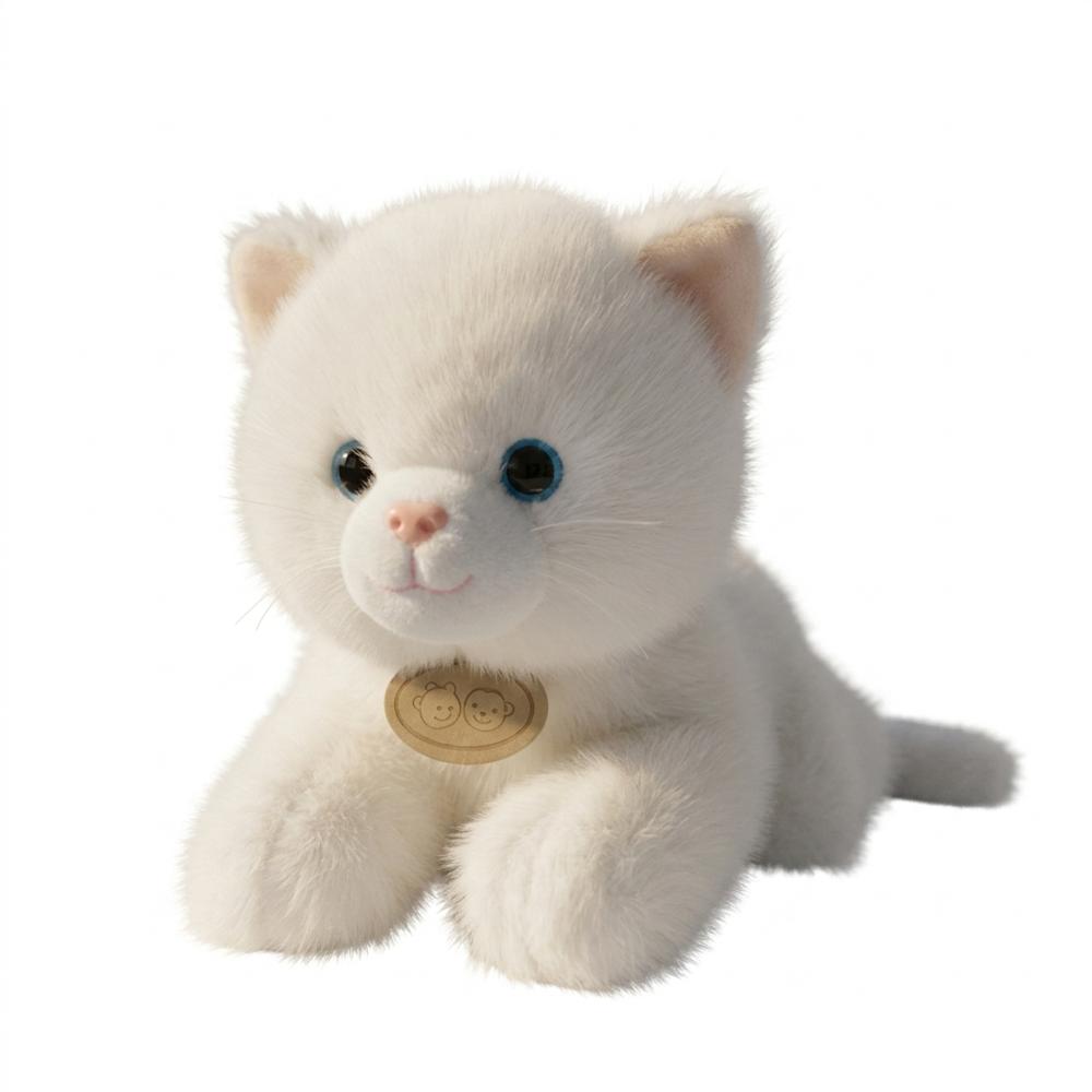 Peluche De Gato Adorable Blanco img #1