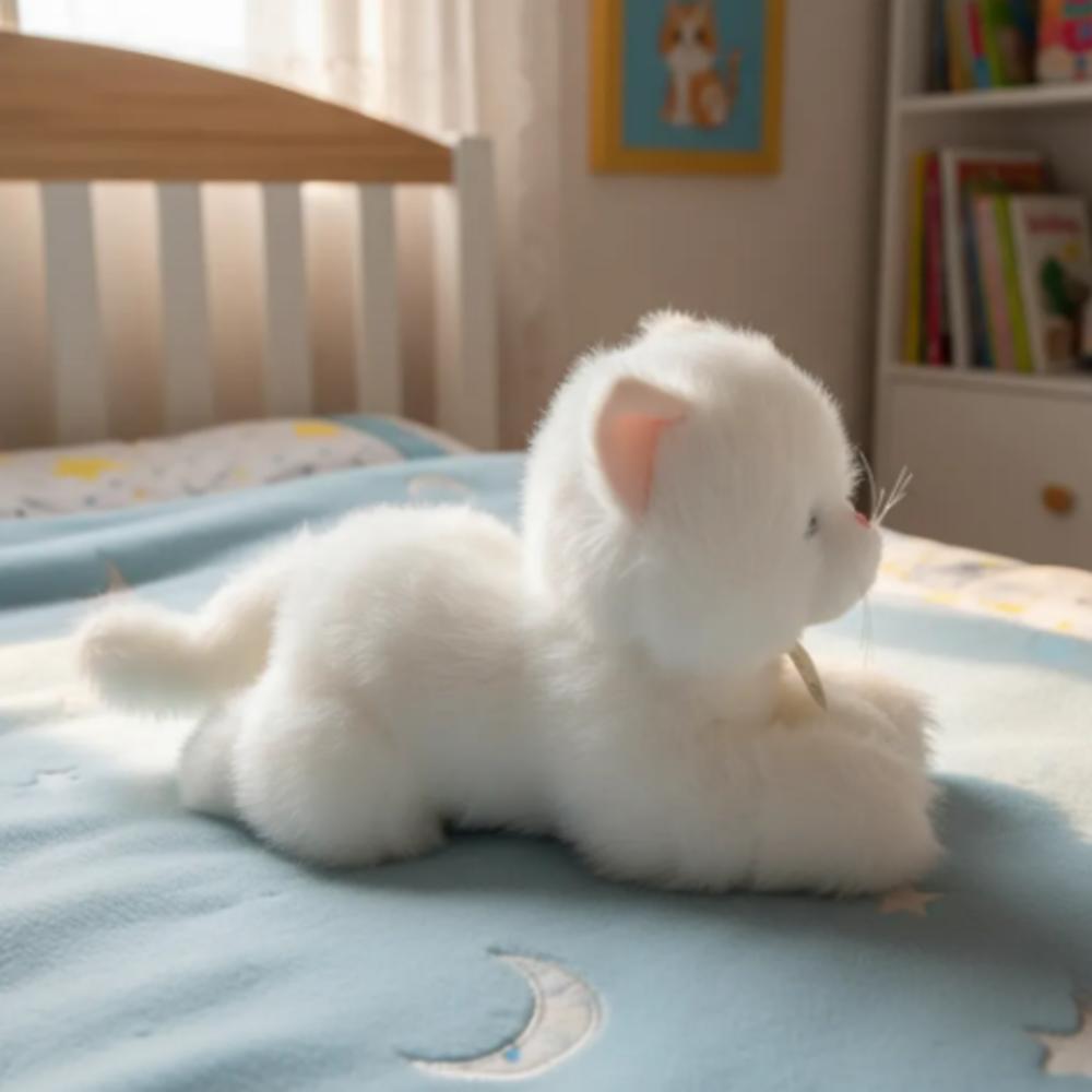 Peluche De Gato Adorable Blanco img #3