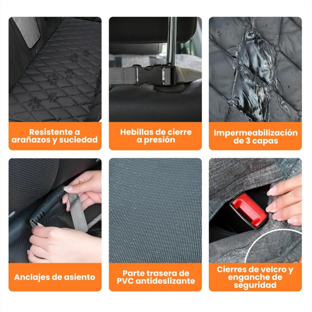 Forro Protector Para Asiento Funda Silla Auto Para Mascotas img #5